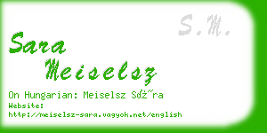 sara meiselsz business card